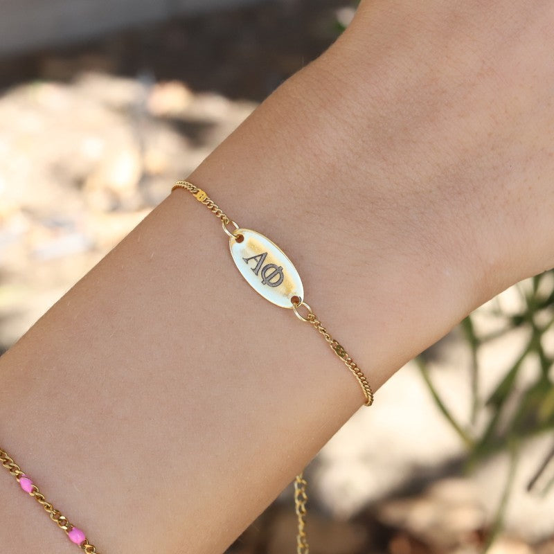 Alpha Phi Sorority Bracelet - Satellite Chain Style