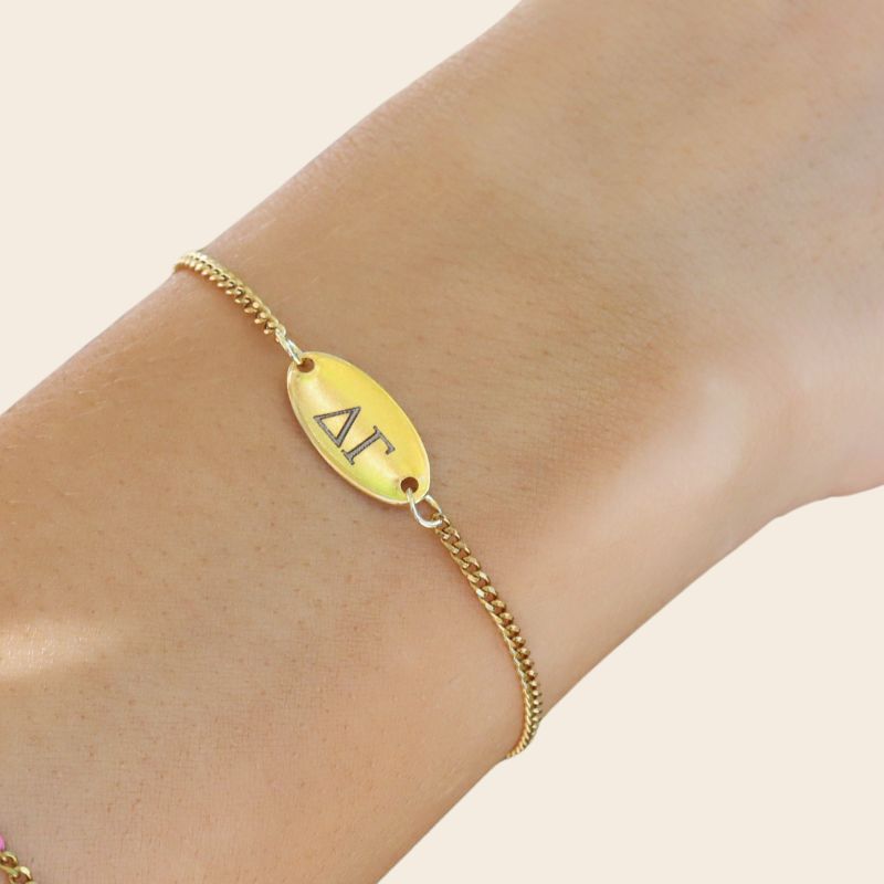Delta Gamma Sorority Bracelet - Cuban Chain Style