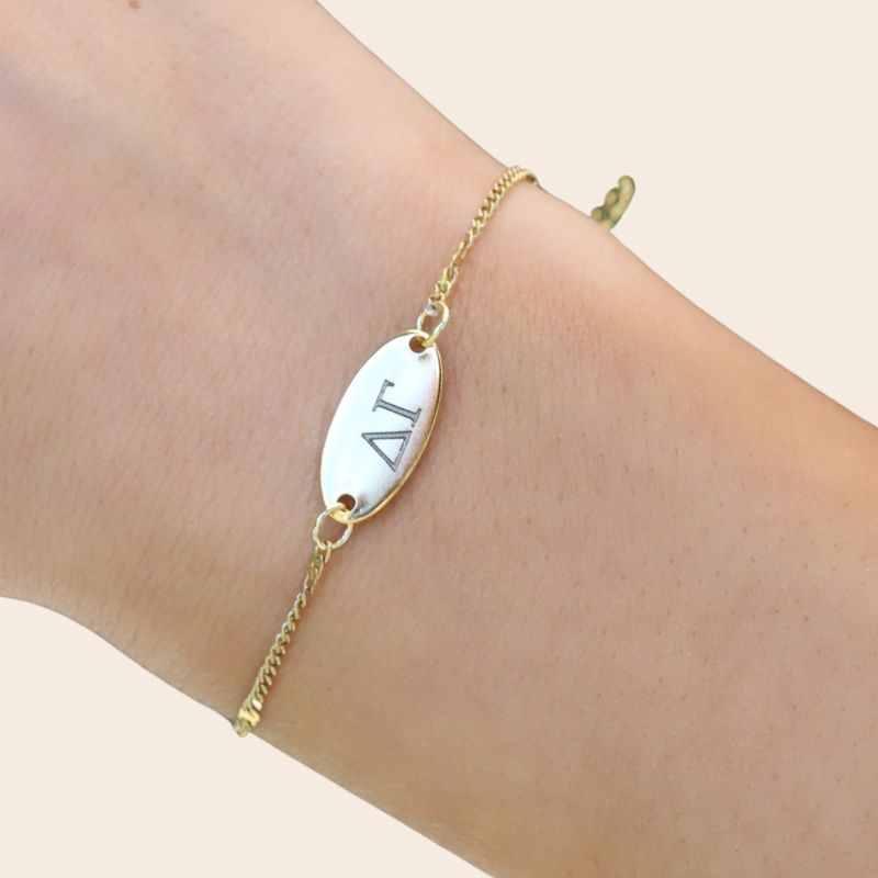 Delta Gamma Sorority Bracelet - Satellite Chain Style