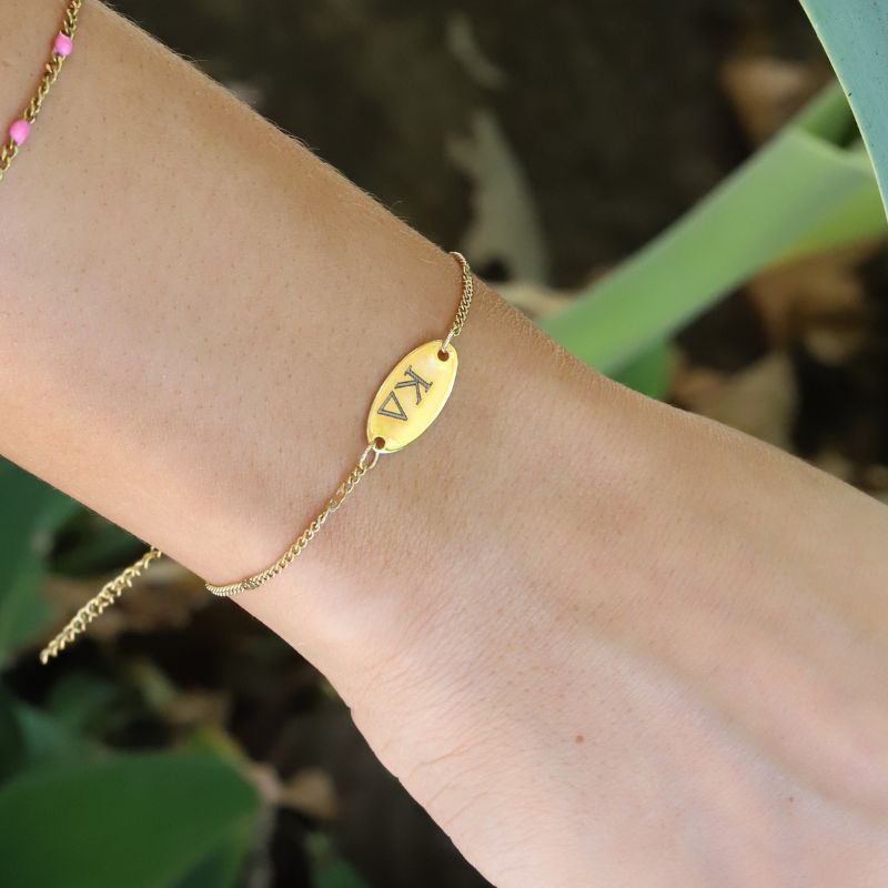Kappa Delta Sorority Bracelet - Satellite Chain Style