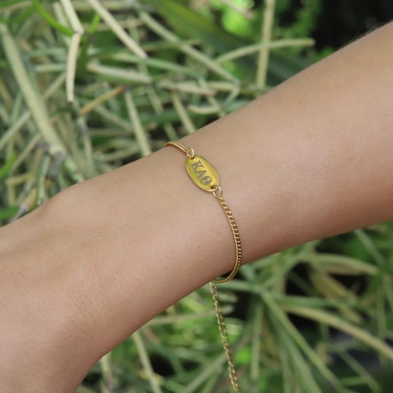 Kappa Alpha Theta Sorority Bracelet - Cuban Chain Style