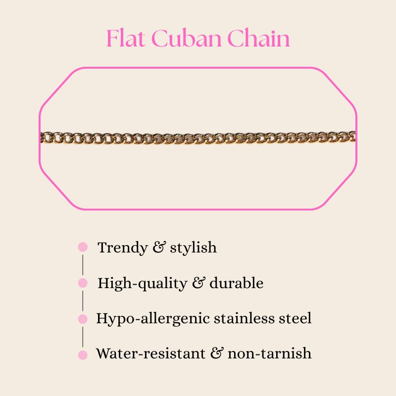 Pi Beta Phi Sorority Bracelet - Cuban Chain Style