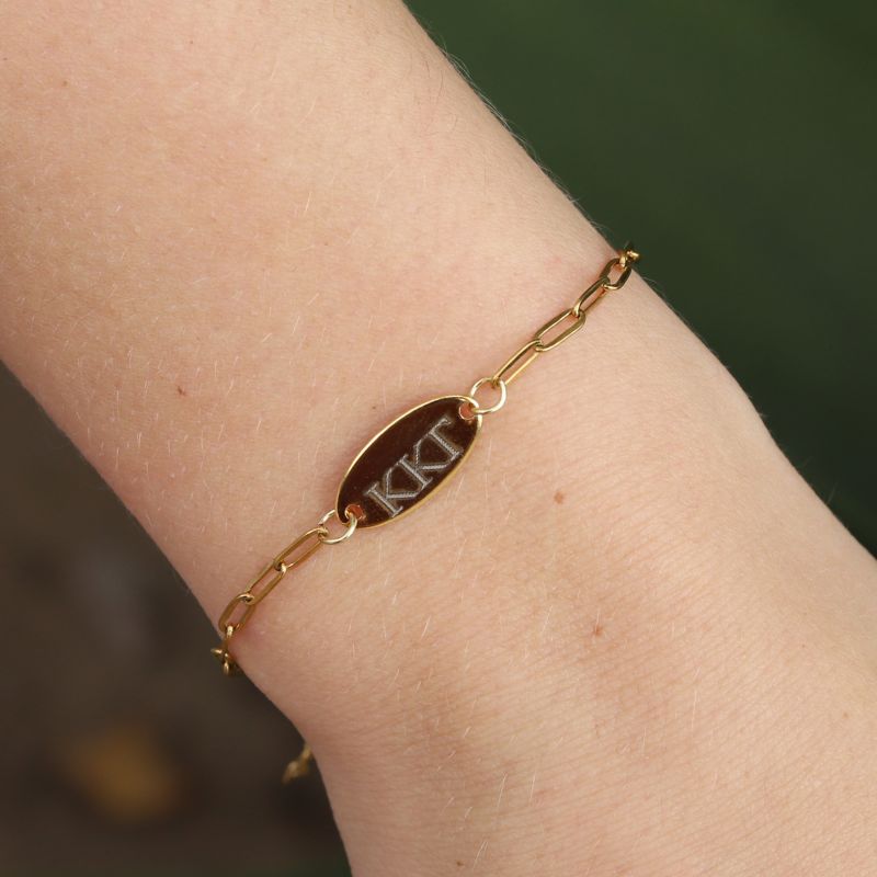 Kappa Kappa Gamma Sorority Bracelet - Paper Clip Style