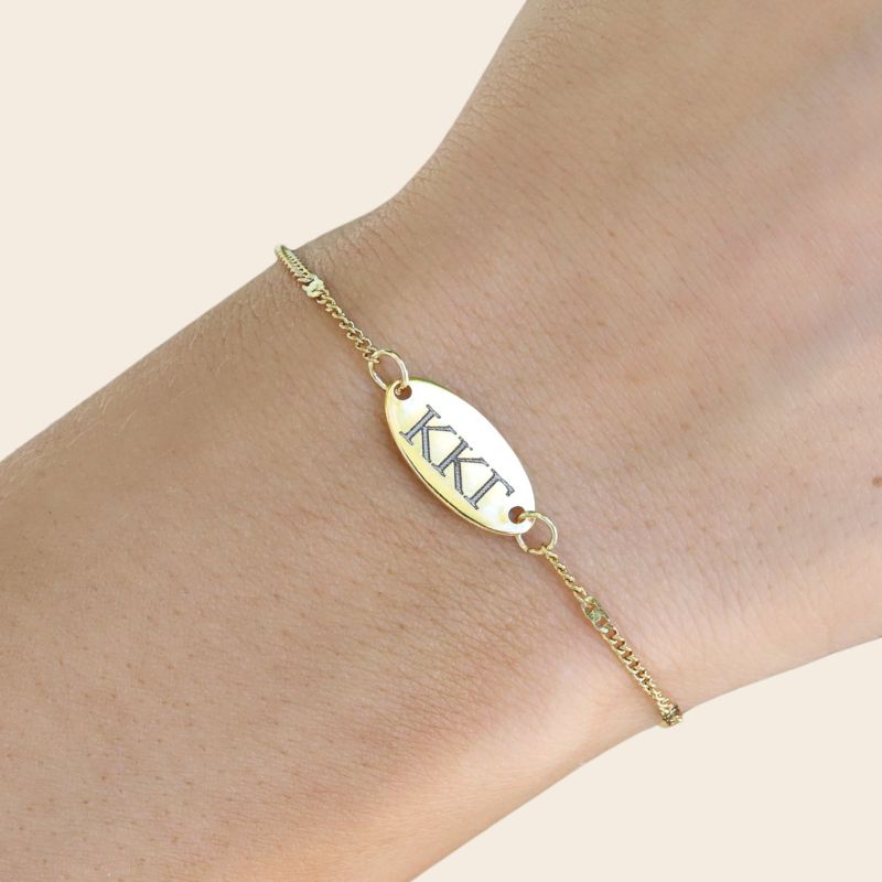 Kappa Kappa Gamma Sorority Bracelet - Satellite Chain Style