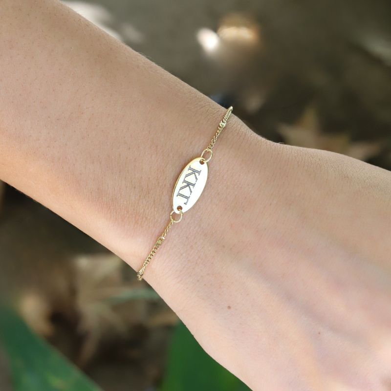 Kappa Kappa Gamma Sorority Bracelet - Satellite Chain Style
