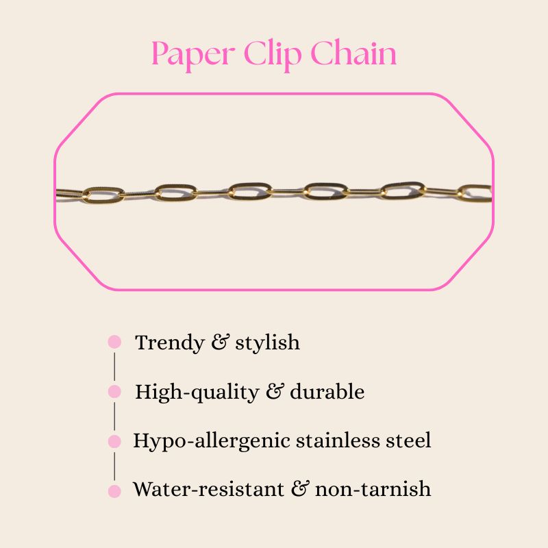 Gamma Phi Beta Sorority Bracelet - Paper Clip Style