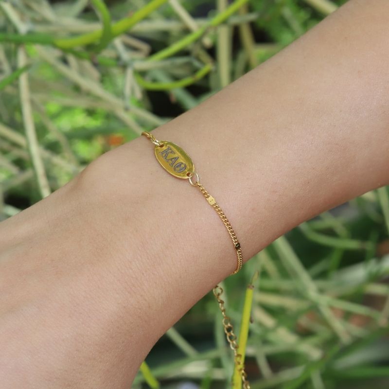 Kappa Alpha Theta Sorority Bracelet - Satellite Chain Style